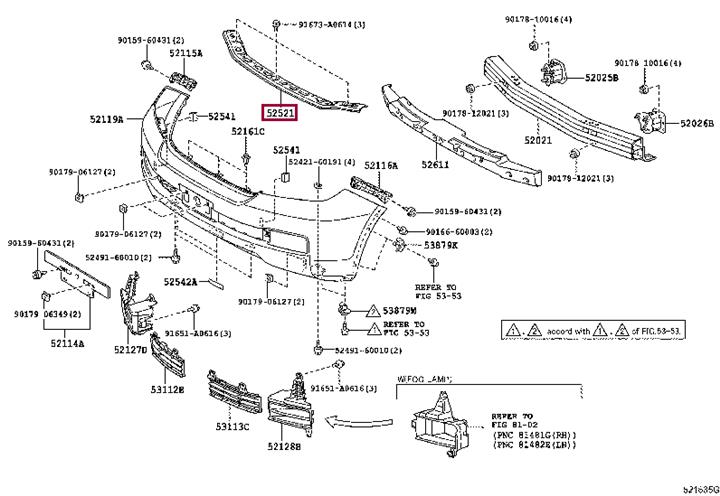 5252160130 Toyota Bumper mount