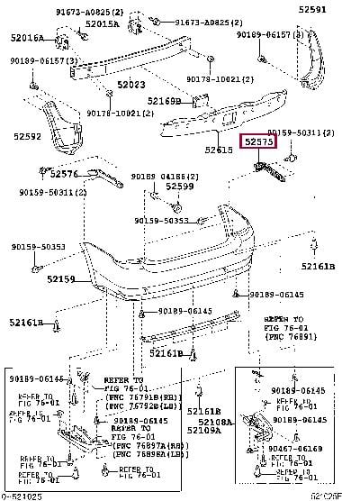 5257547011 Toyota Bumper mount