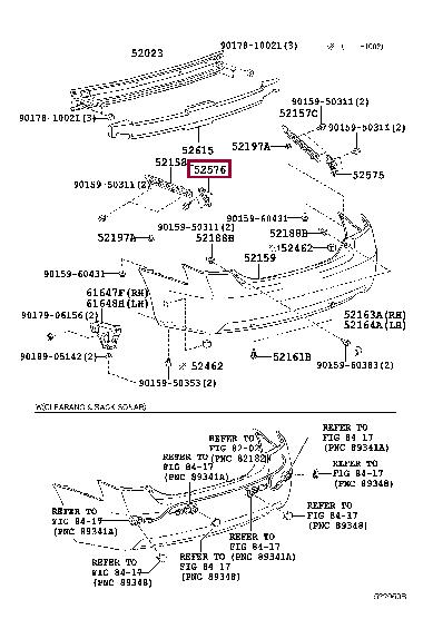 5257633080 Toyota Bumper mount