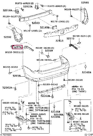 5257647011 Toyota Bumper mount