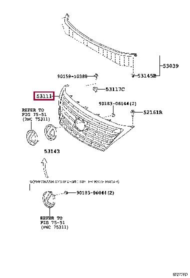 5310160912 Toyota Grille radiator