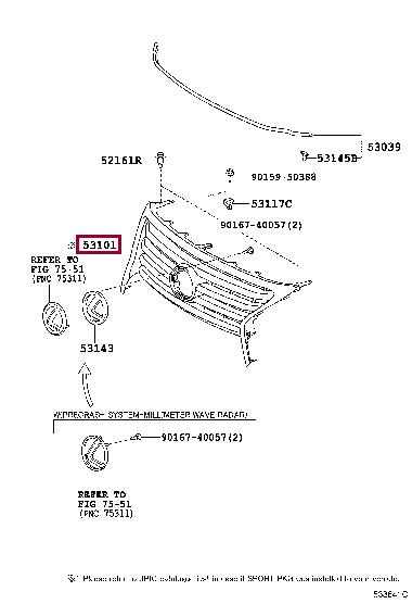 5310160920 Toyota Grille radiator