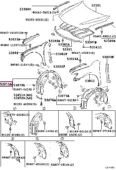 Buy Toyota 53875-33150 at a low price in United Arab Emirates!