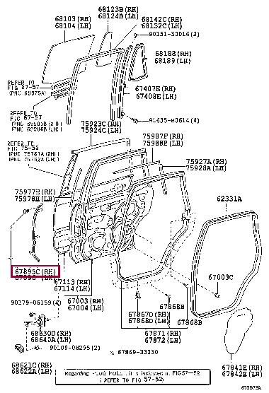 6789560010 Toyota Door seal