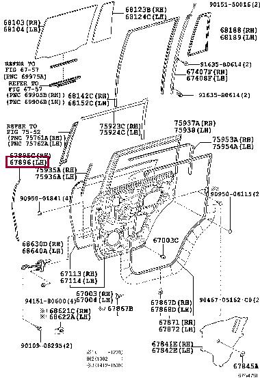 6789660030 Toyota Door seal