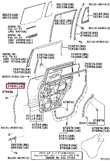 6789660040 Toyota Door seal