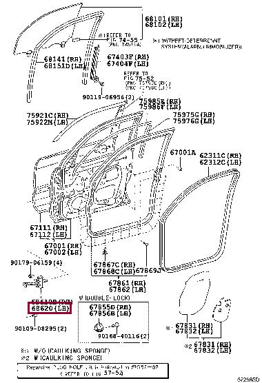 6862060091 Toyota Door limiter