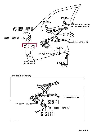 6871033010 Toyota Door hinge