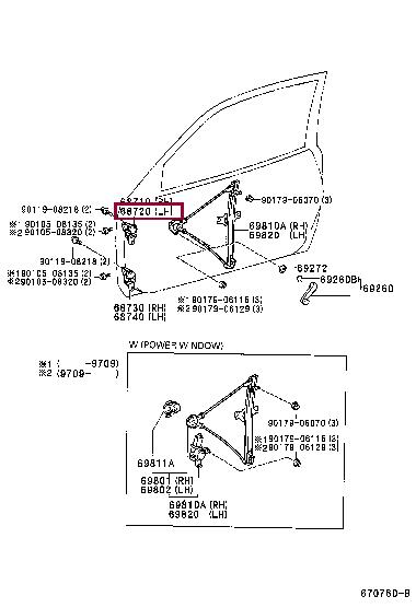 6872022071 Toyota Door hinge