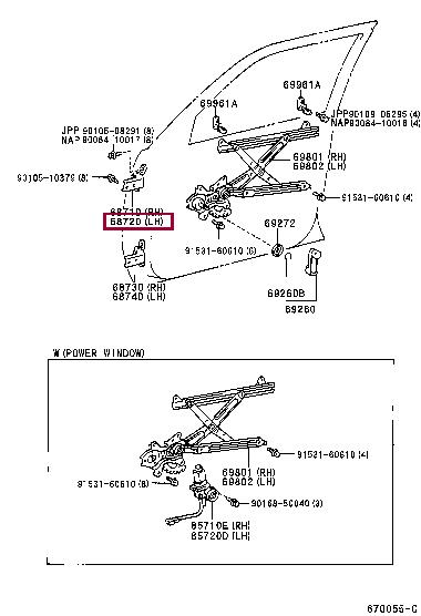 6872033010 Toyota Door hinge