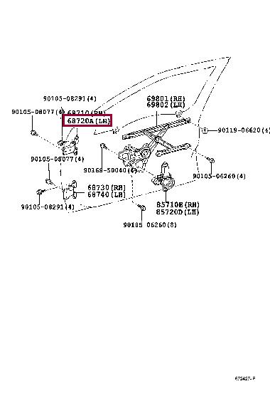 6872033031 Toyota Door hinge