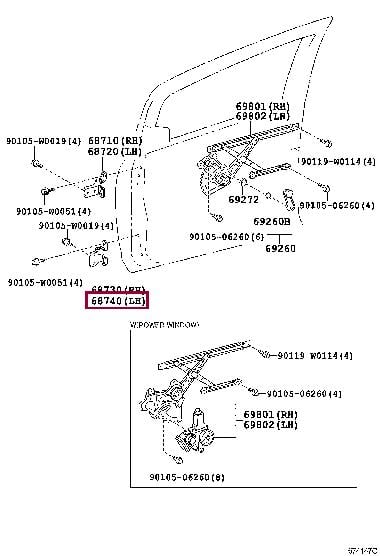 6874033021 Toyota Door hinge