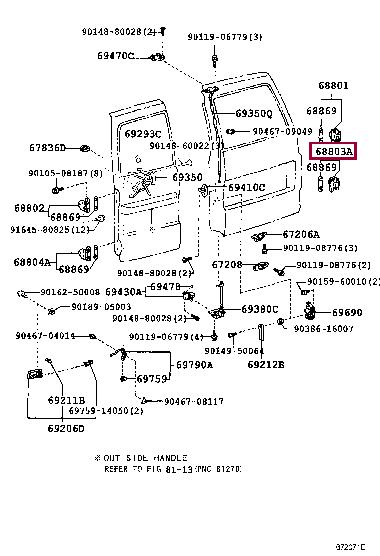 6880360030 Toyota Door hinge