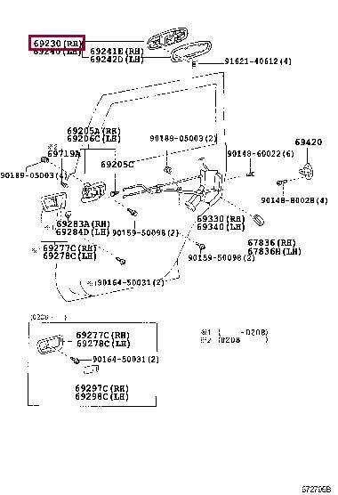 6923060071 Toyota Handle-assist