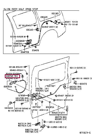 6923095D00 Toyota Handle-assist