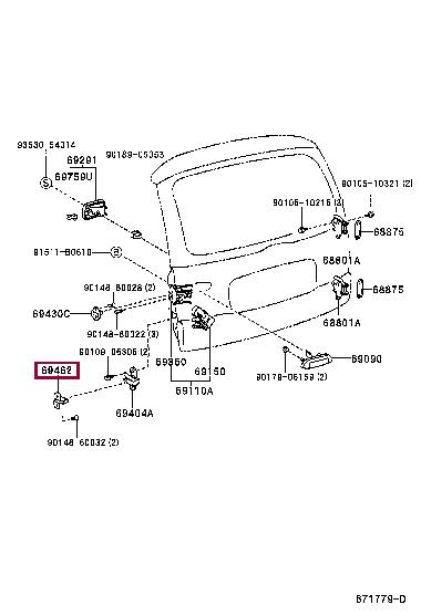 Buy Toyota 69461-60010 at a low price in United Arab Emirates!