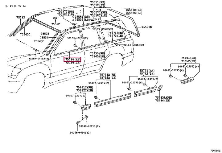 7571060061 Toyota Auto part