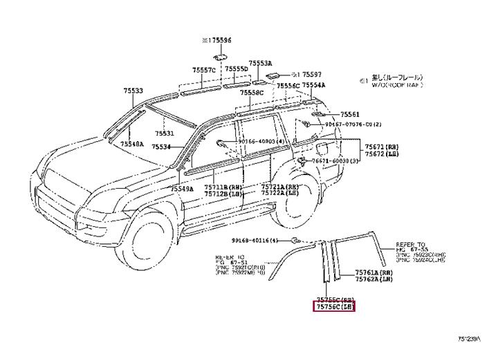 7575660030 Toyota Auto part