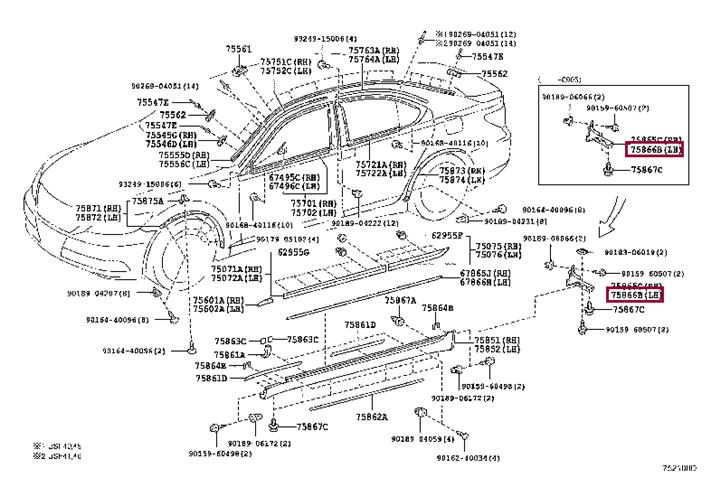 7586650120 Toyota Molding