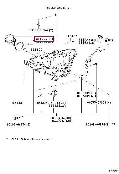 8110760F10 Toyota Xenon Ignition Block