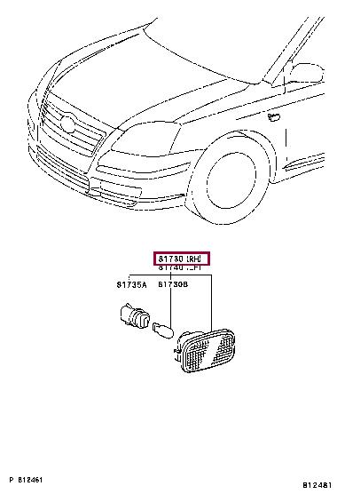 8173005041 Toyota Running repeater
