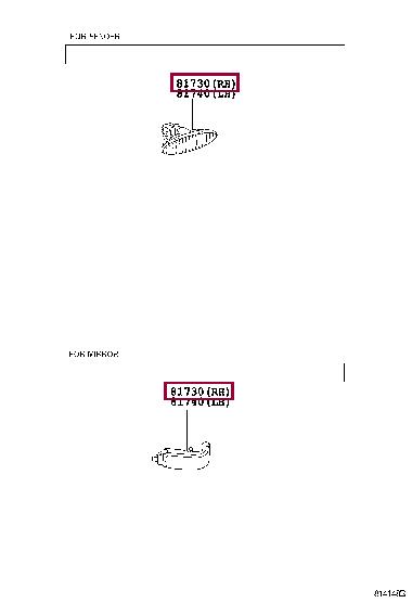 8173022180 Toyota Running repeater