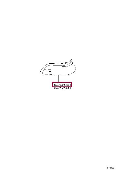 8173052100 Toyota Running repeater
