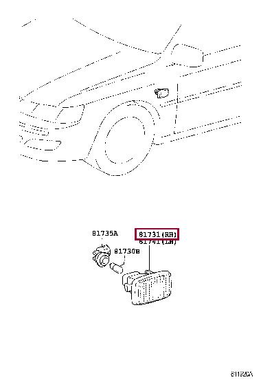 8173150090 Toyota Running repeater
