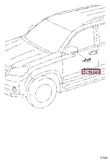 8174060100 Toyota LAMP ASSY SIDE TURN