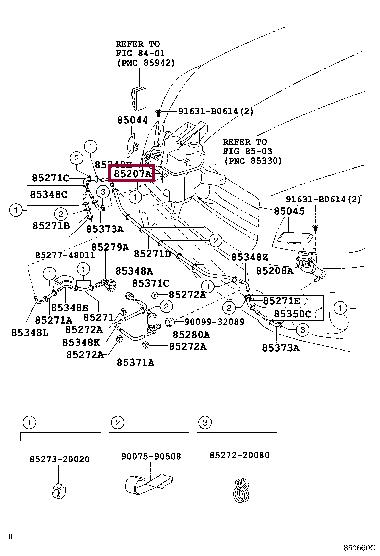 8520742010 Toyota Right headlight washer nozzle