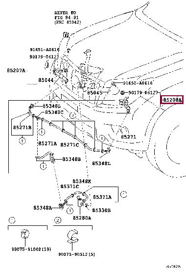 8520860100 Toyota Headlamp washer nozzle
