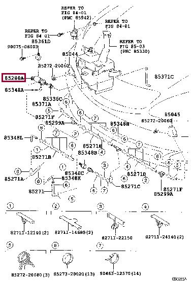 8528050020 Toyota Washer pump