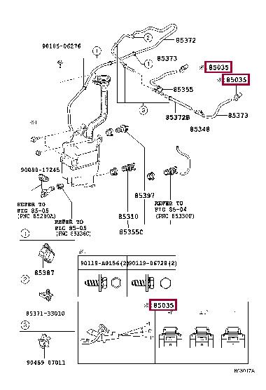 853810T010 Toyota Glass washer nozzle