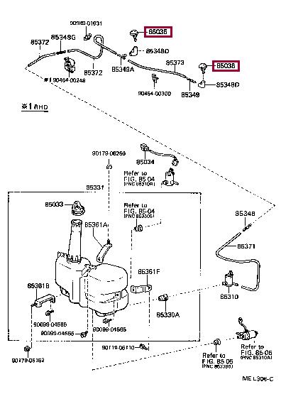 8538112060 Toyota Glass washer nozzle