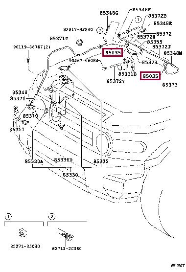 8538134030 Toyota Glass washer nozzle