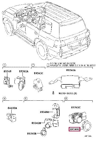 Toyota 89348-28090-C0 Bracket Sensor Parking 8934828090C0
