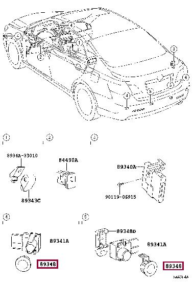 8934833060B4 Toyota Bracket Sensor Parking
