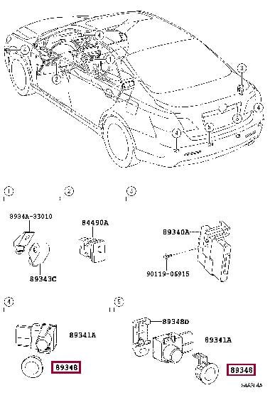 8934833060C0 Toyota Parking Sensor Fixture