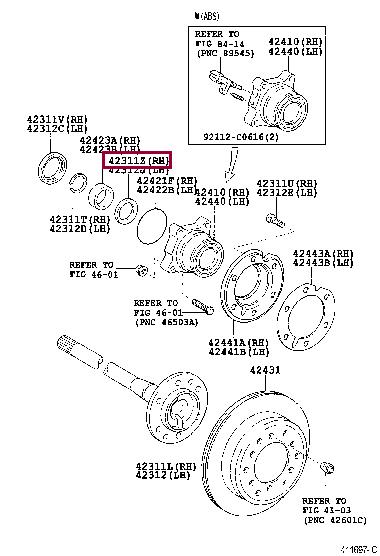 Toyota 90208-44001 Rear Wheel Hub Washer 9020844001