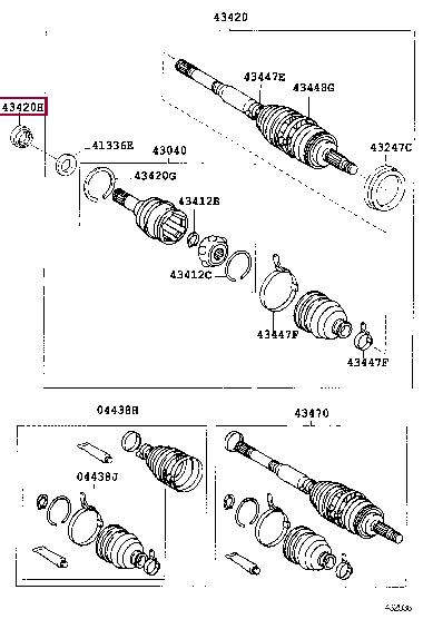 SEAL OIL-DIFFERENTIAL left Toyota 90311-50047