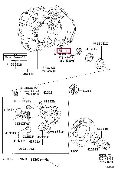 Oil seal Toyota 90311-55005