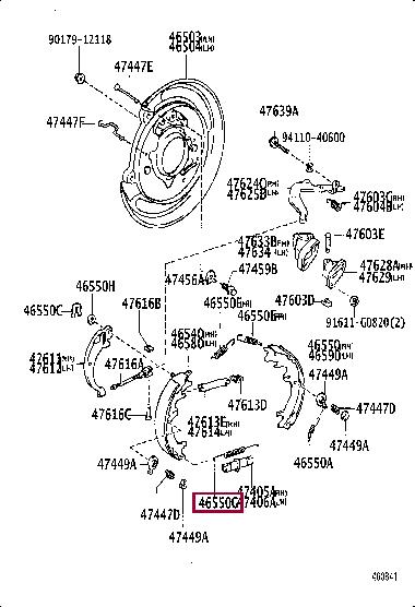 9050612068 Toyota Brake pad fitting kit