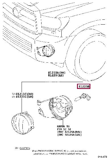 Halogen lamp 12V H10 45W Toyota 90981-AD002