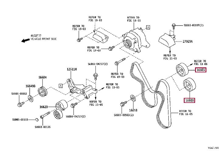 SU00300500 Toyota Deflection/guide pulley, v-ribbed belt