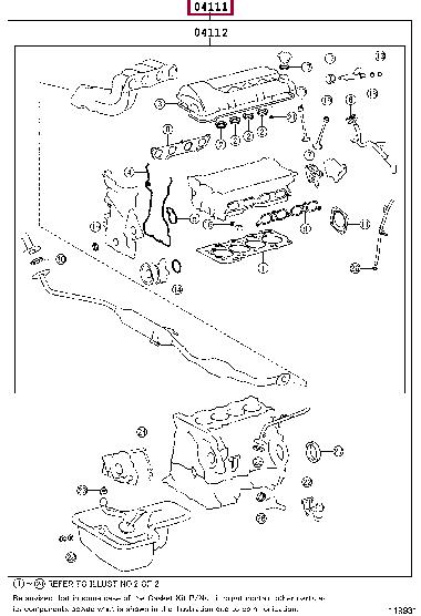 Toyota 04111-22140 Full Gasket Set, engine 0411122140