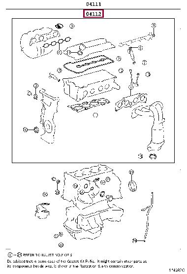Top gasket Toyota Avalon: 0411228574 Toyota Gasket Set, cylinder head