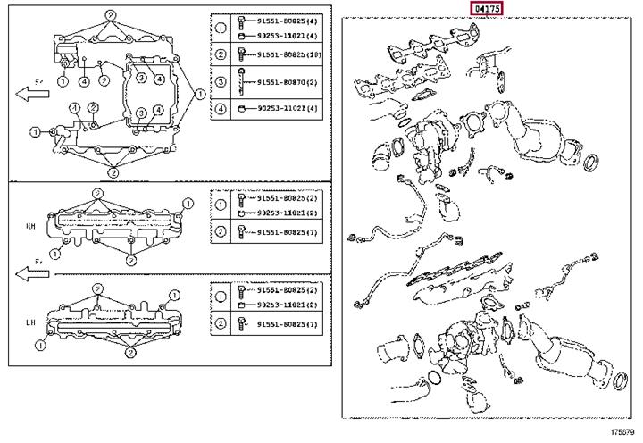 0417551041 Toyota Turbocharger gaskets, kit