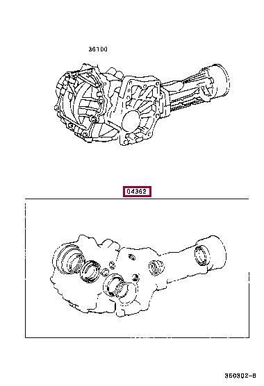 Toyota 04362-21030 Gasket kit, transfer overhaul 0436221030