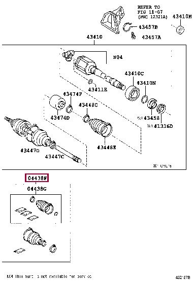 044270W110 Toyota CV Boot