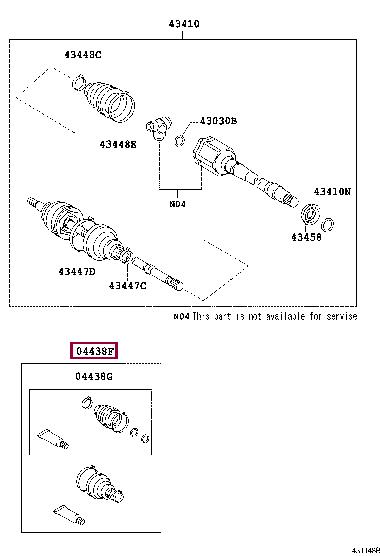 Buy Toyota 04438-0E040 at a low price in United Arab Emirates!